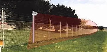 Laser fence perimeter installation along boundary fence