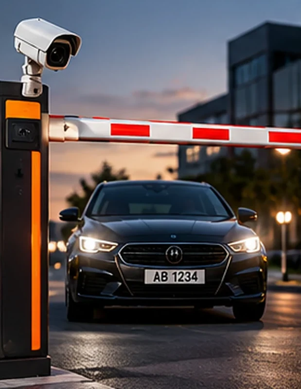 Boom barrier and automatic number plate recognition system