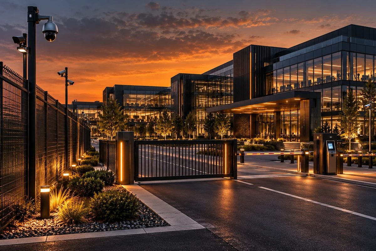 Corporate campus perimeter protection deployment
