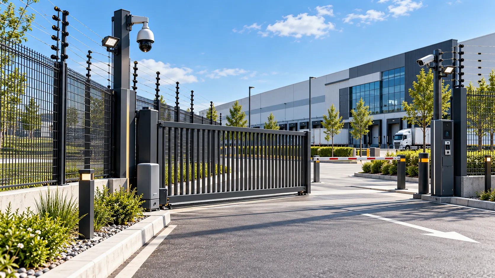Gate automation with electric fence deployment